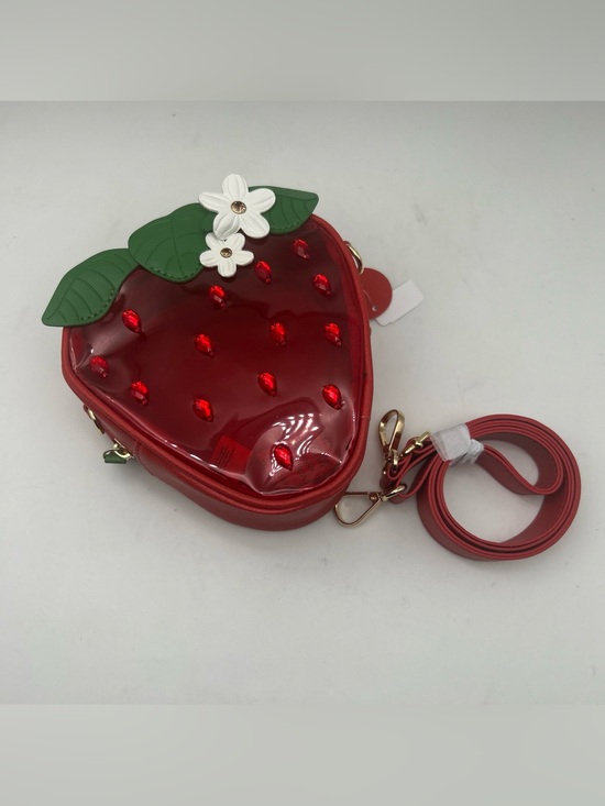 Bath & Body Works Handbags - Bath & Body Works 6" Strawberry Mini Crossbody Cosmetic Bag Red Clear Front NWT*